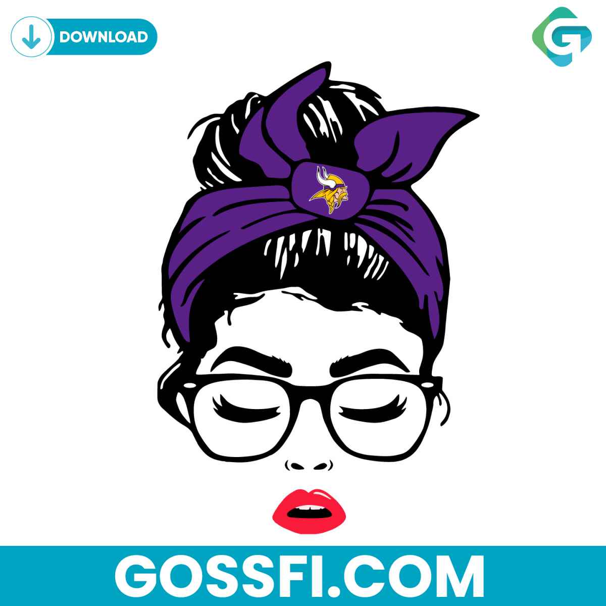 minnesota-vikings-football-team-messy-bun-girl-svg