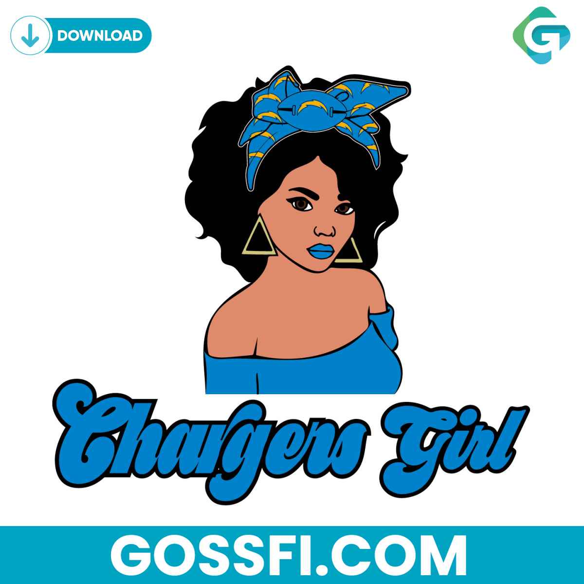 chargers-girl-svg-digital-download