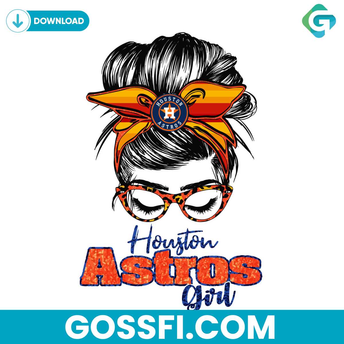 baseball-houston-astros-girl-messy-bun-svg