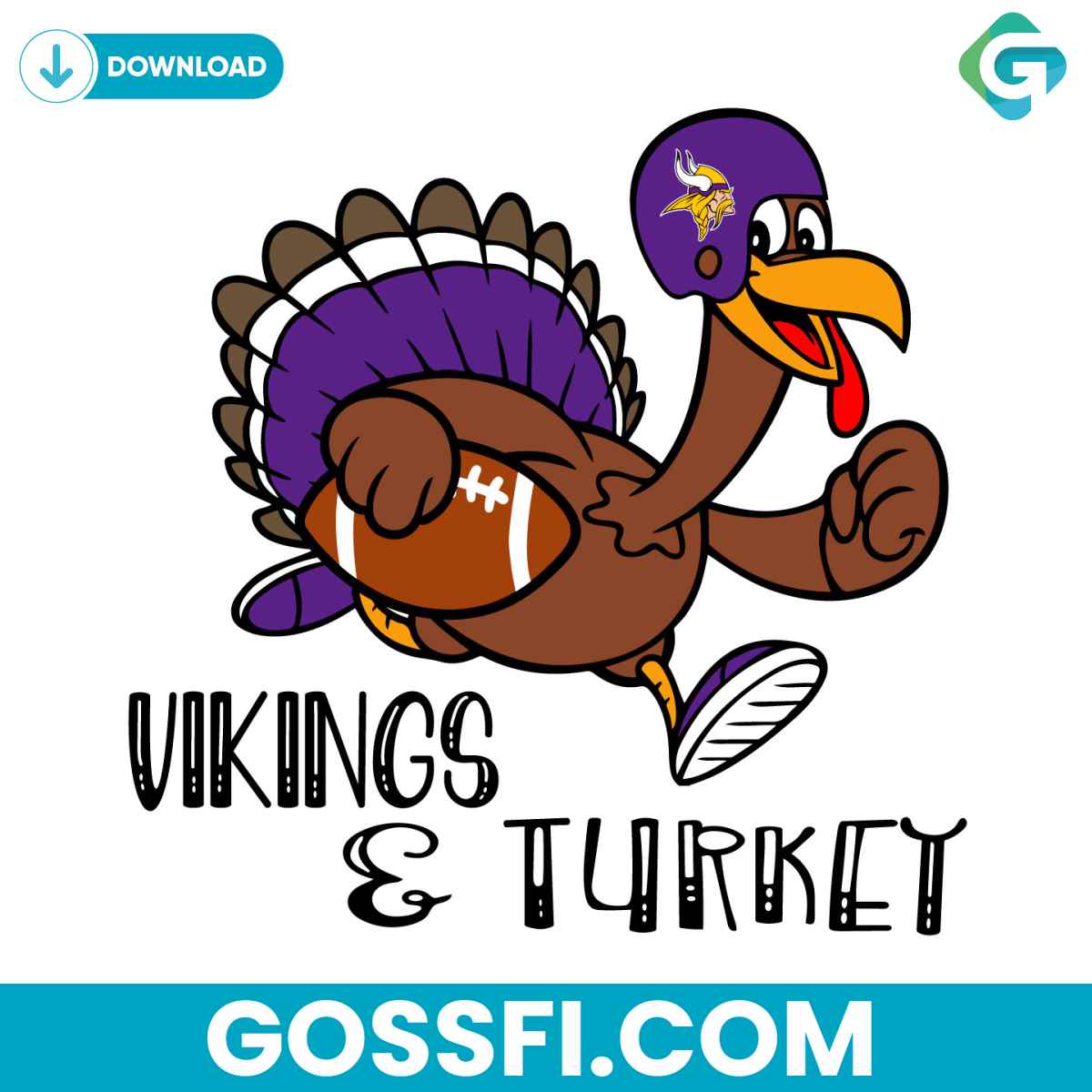 vikings-football-turkey-svg-digital-download