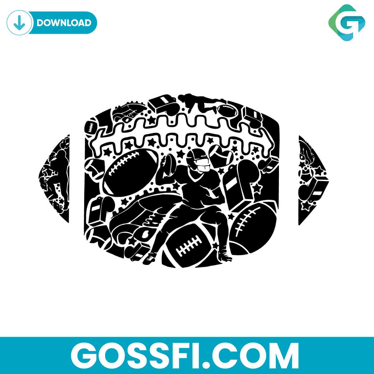 football-player-svg-digital-download