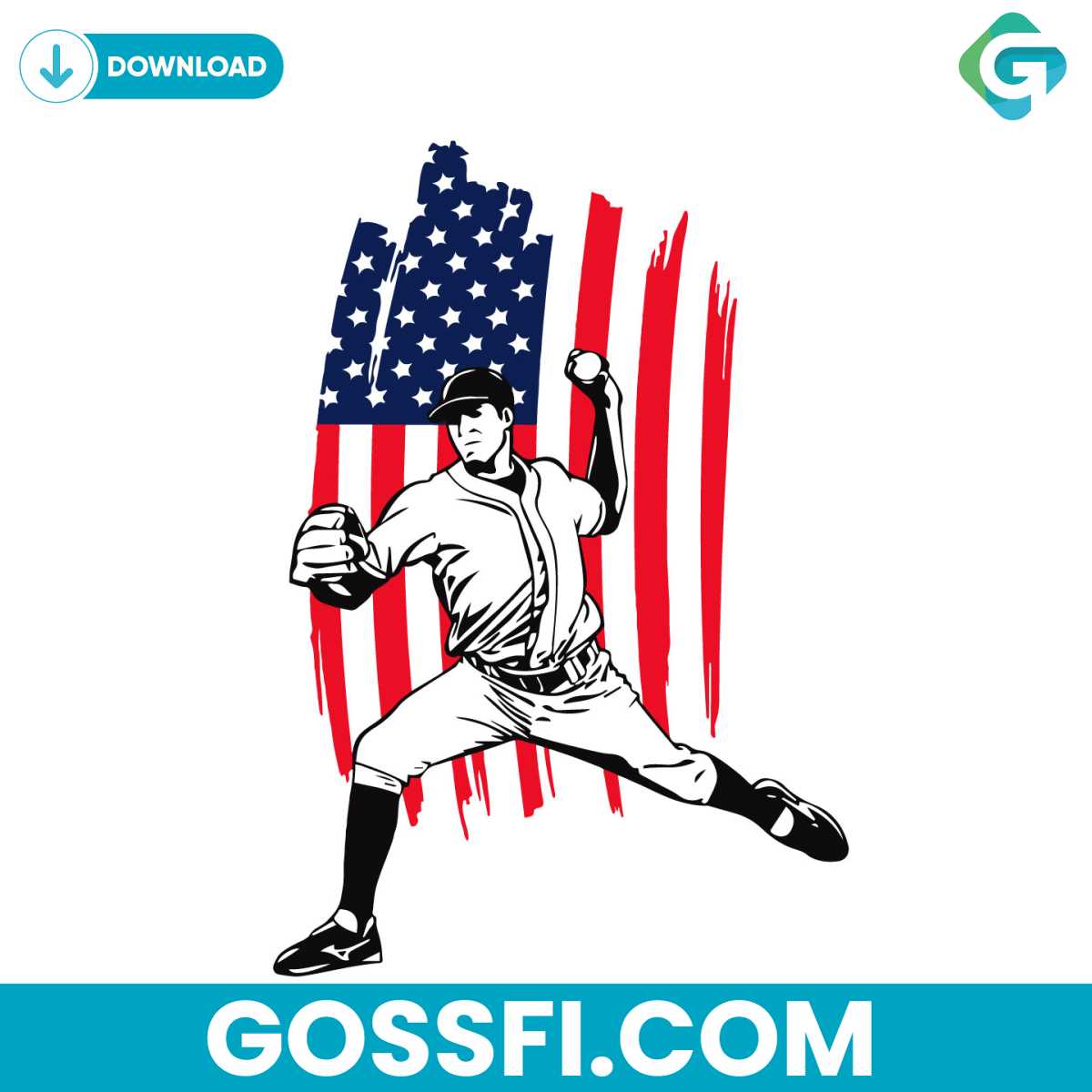 united-states-baseball-player-svg-digital-download