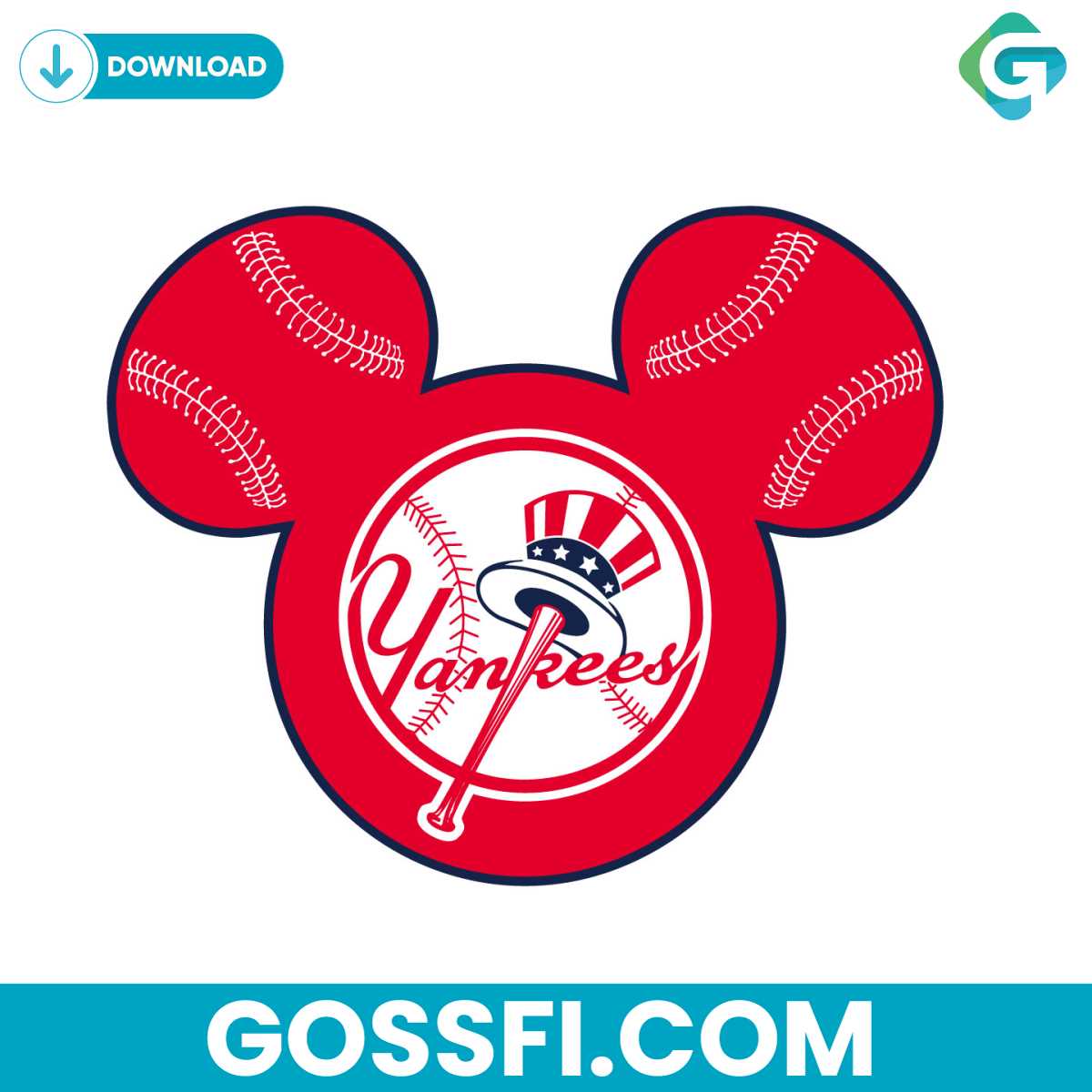new-york-yankees-baseball-mickey-mouse-svg