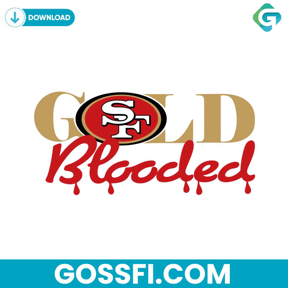 san-francisco-49ers-gold-blooded-nfl-team-svg