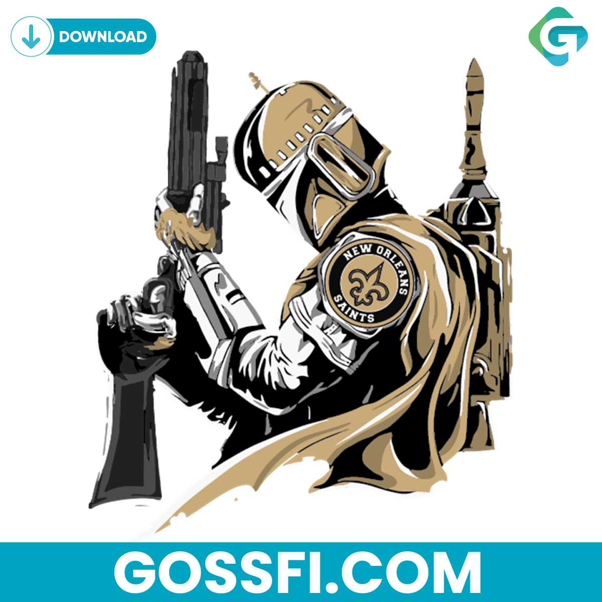 mandalorian-new-orleans-saints-svg-digital-download