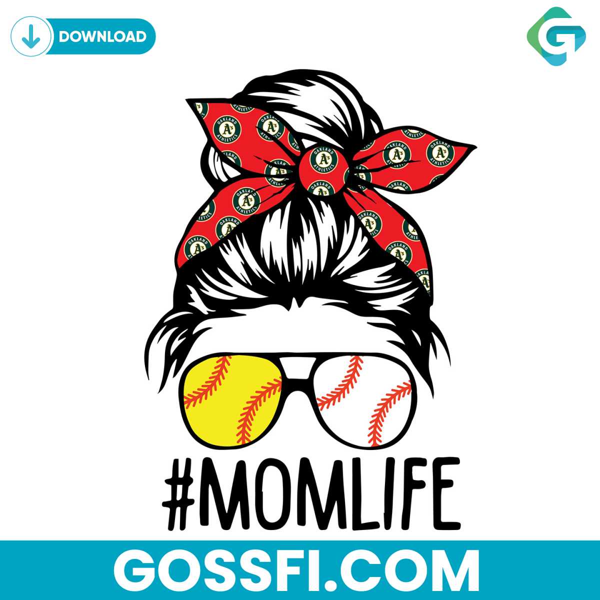 oakland-athletics-baseball-mom-svg