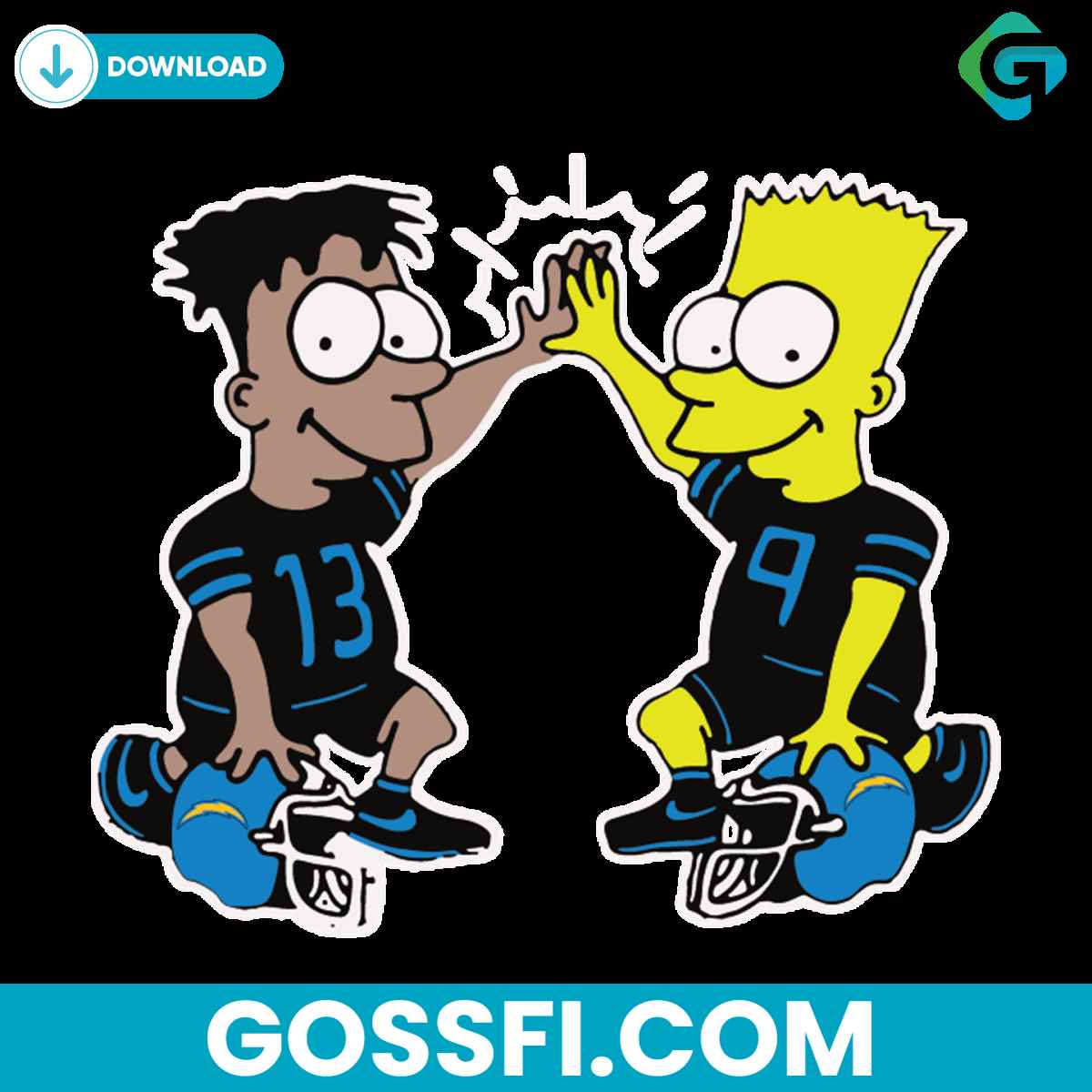 the-simpson-los-angeles-chargers-svg-digital-download