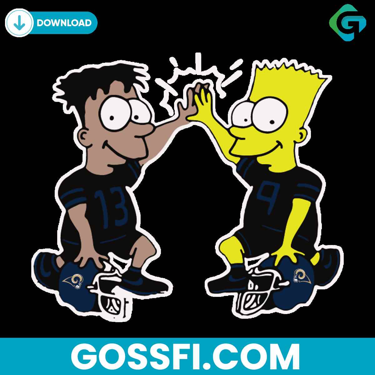 the-simpson-los-angeles-rams-svg-digital-download