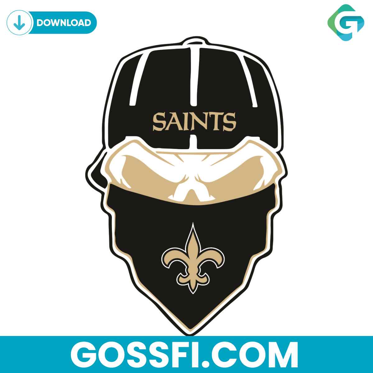 new-orleans-saints-ninja-face-svg