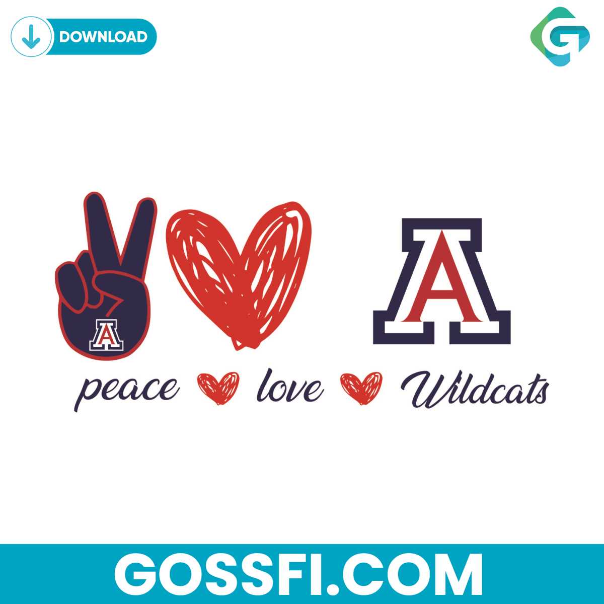 arizona-wildcats-peace-love-svg