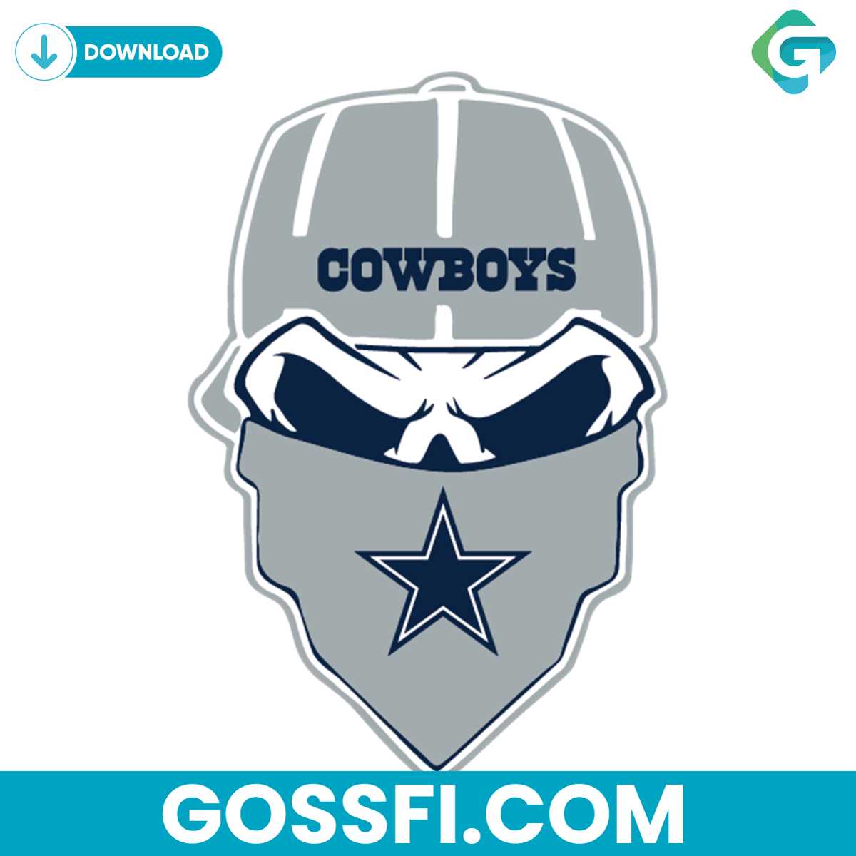 dallas-cowboys-ninja-face-svg-digital-download