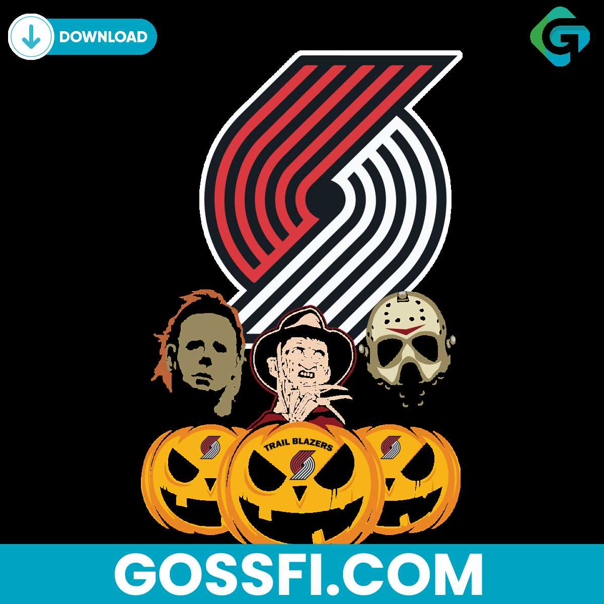 portland-trail-blazers-halloween-horror-movie-pumpkin-svg