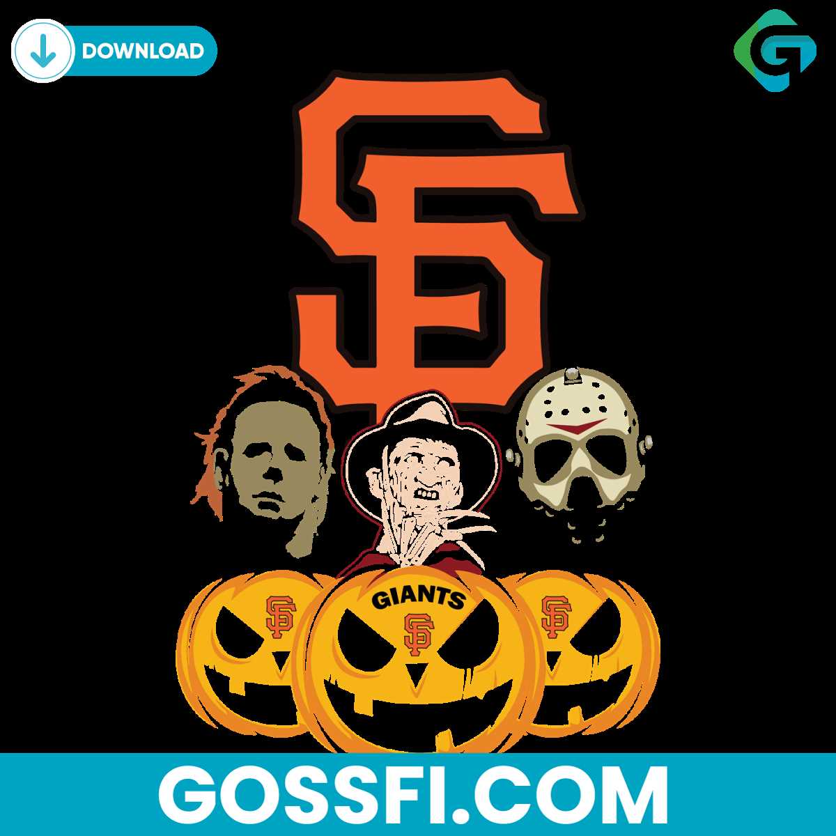 san-francisco-giants-halloween-horror-movie-pumpkin-svg