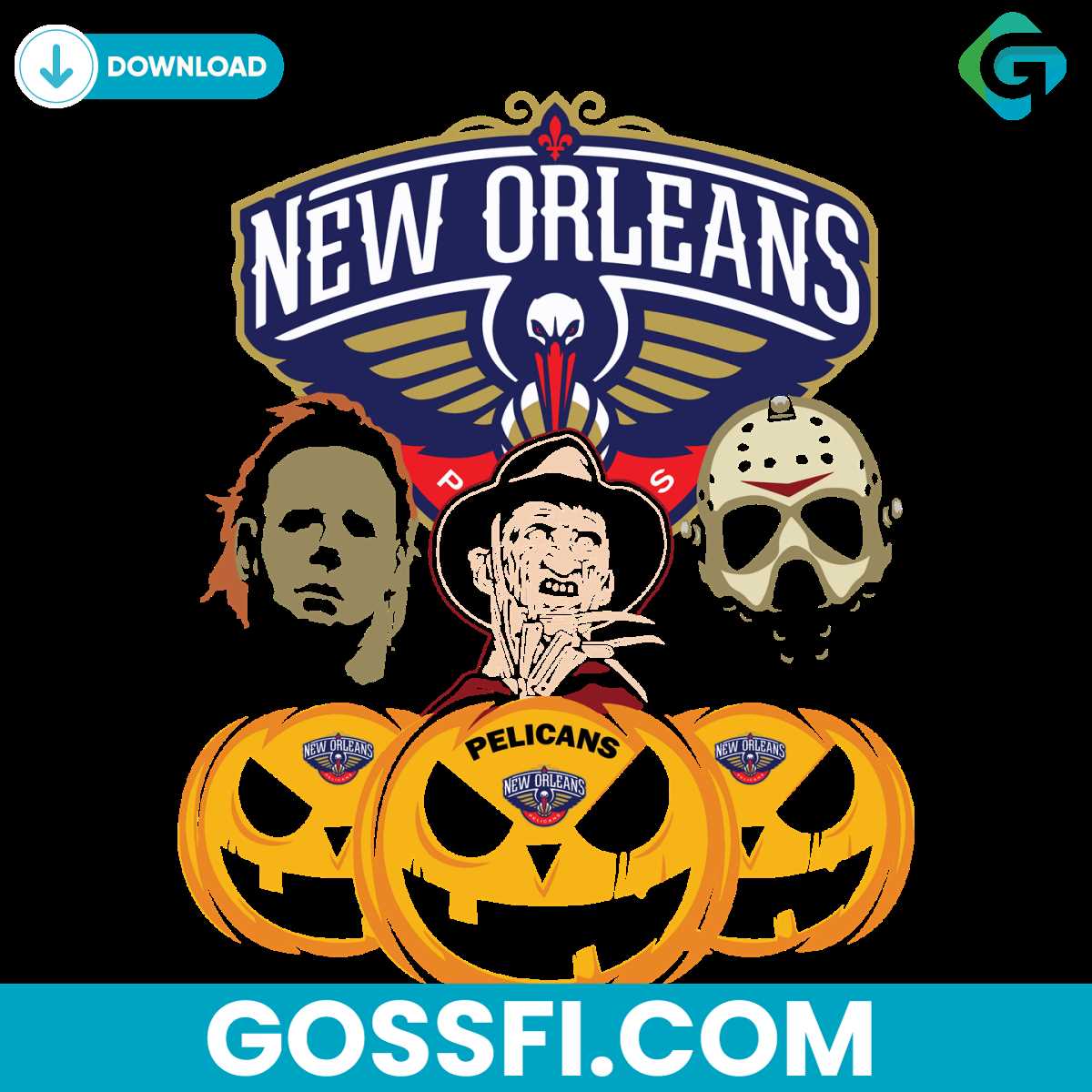 halloween-horror-movie-pumpkin-new-orleans-pelicans-svg