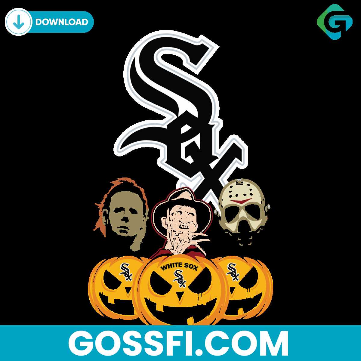 chicago-white-sox-halloween-horror-movie-pumpkin-svg
