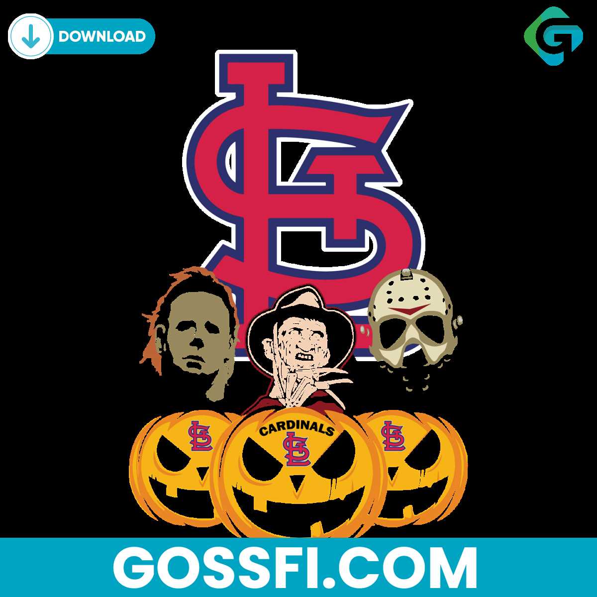 st-louis-cardinals-halloween-horror-movie-pumpkin-svg