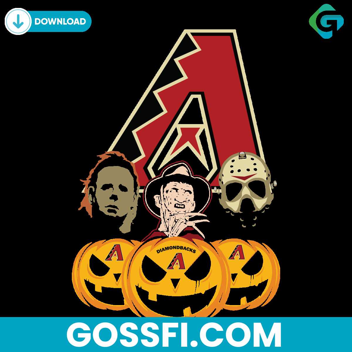 arizona-diamondbacks-halloween-horror-movie-pumpkin-svg