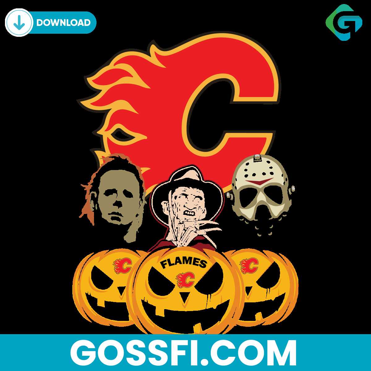 Calgary Flames Halloween Horror Movie Pumpkin Svg 1 calgary-flames-halloween-horror-movie-pumpkin-svg