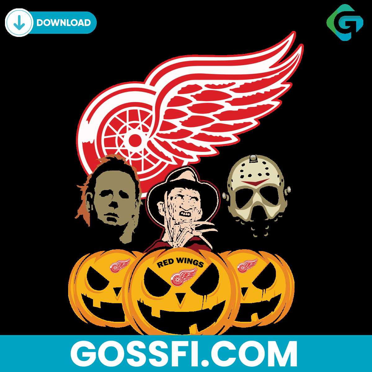 detroit-red-wings-halloween-horror-movie-pumpkin-svg