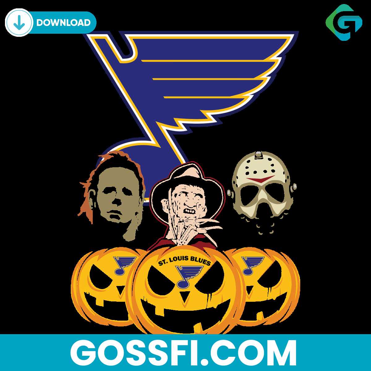 st-louis-blues-halloween-horror-movie-pumpkin-svg