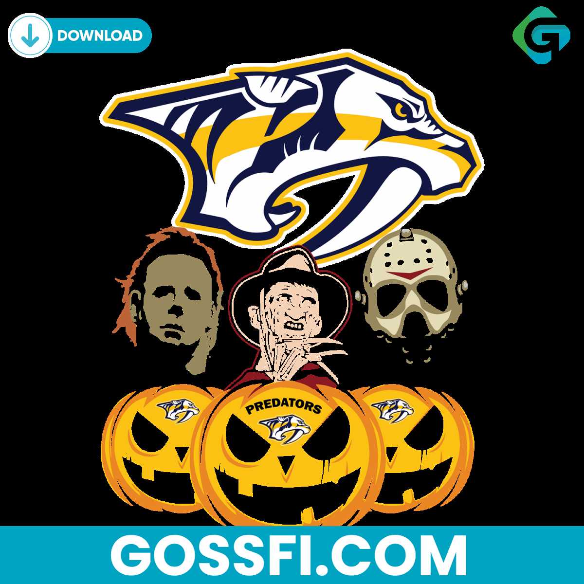 nashville-predators-halloween-horror-movie-pumpkin-svg