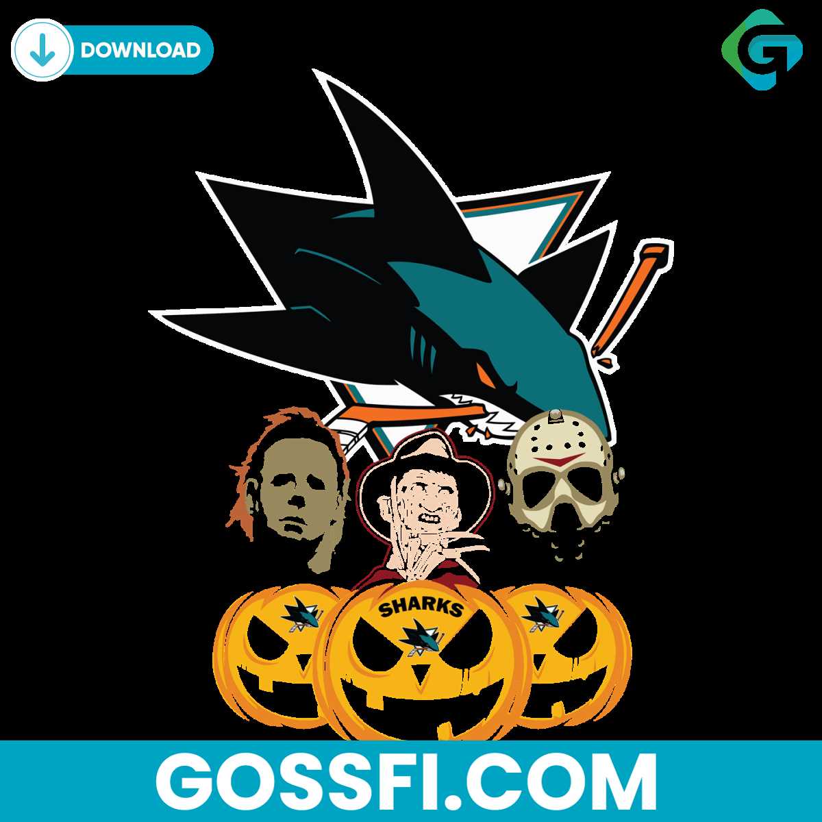 san-jose-sharks-halloween-horror-movie-pumpkin-svg