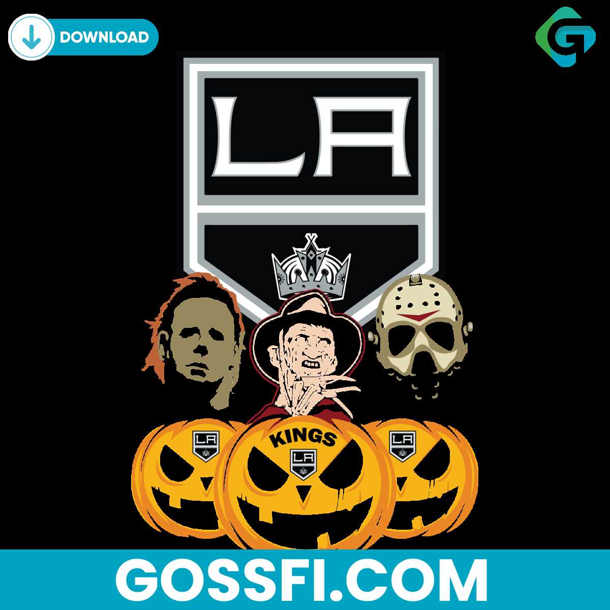 los-angeles-kings-halloween-horror-movie-pumpkin-svg