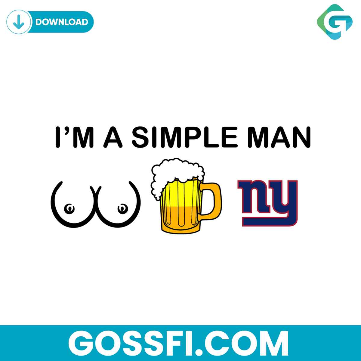 i-am-simple-man-new-york-giants-svg-digital-download