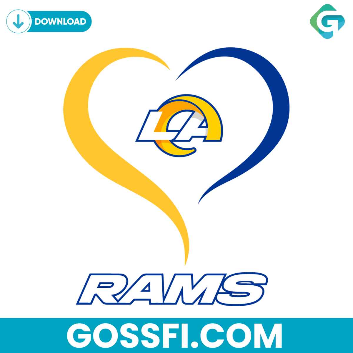 love-los-angeles-rams-svg-digital-download