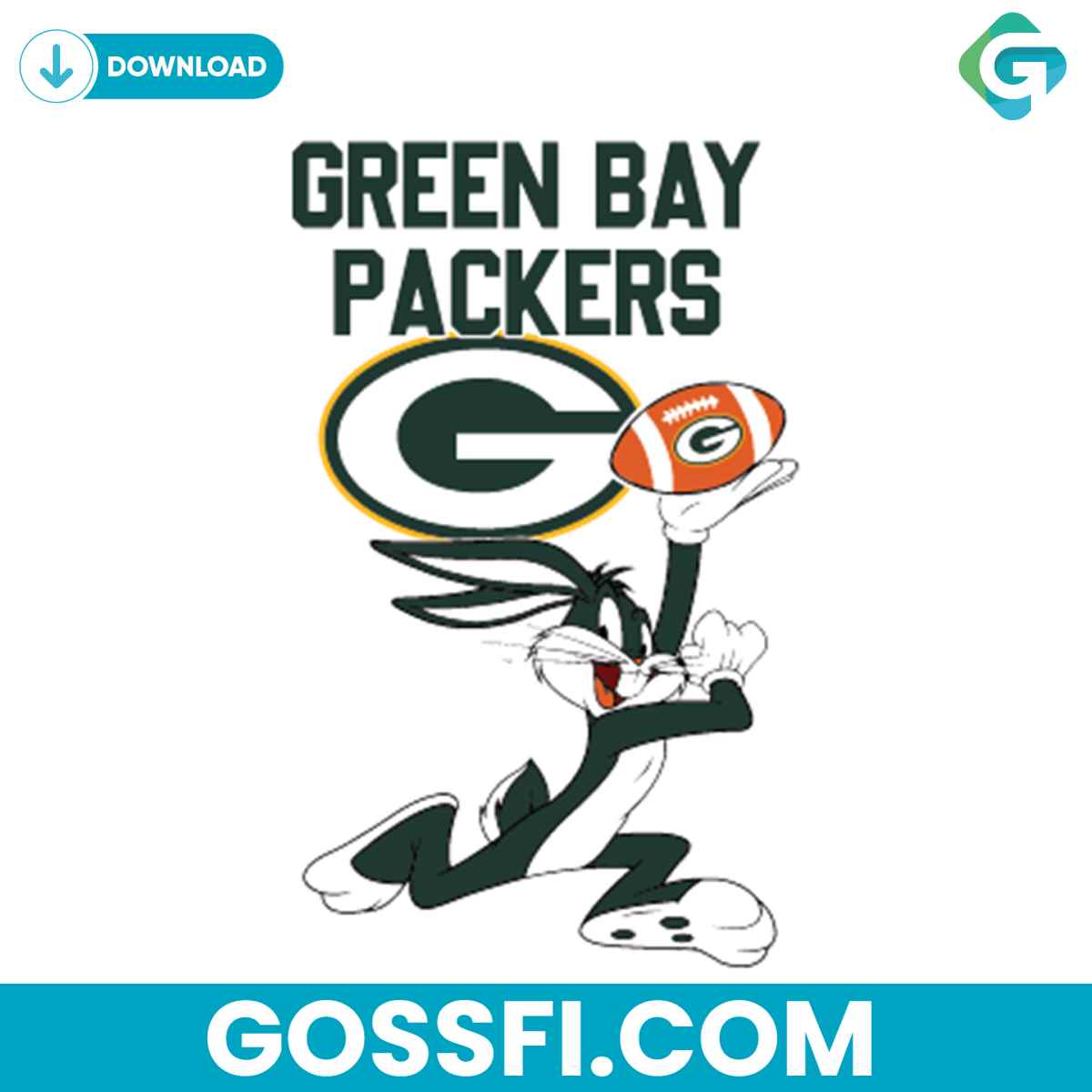 green-bay-packers-football-bunny-svg