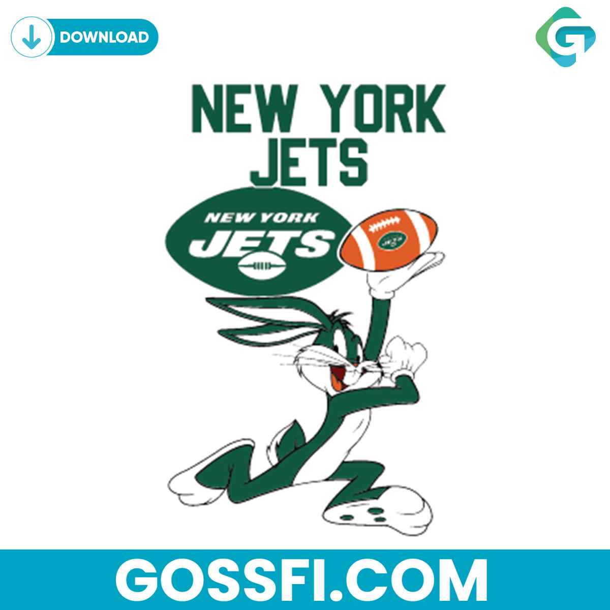 new-york-jets-football-bunny-svg