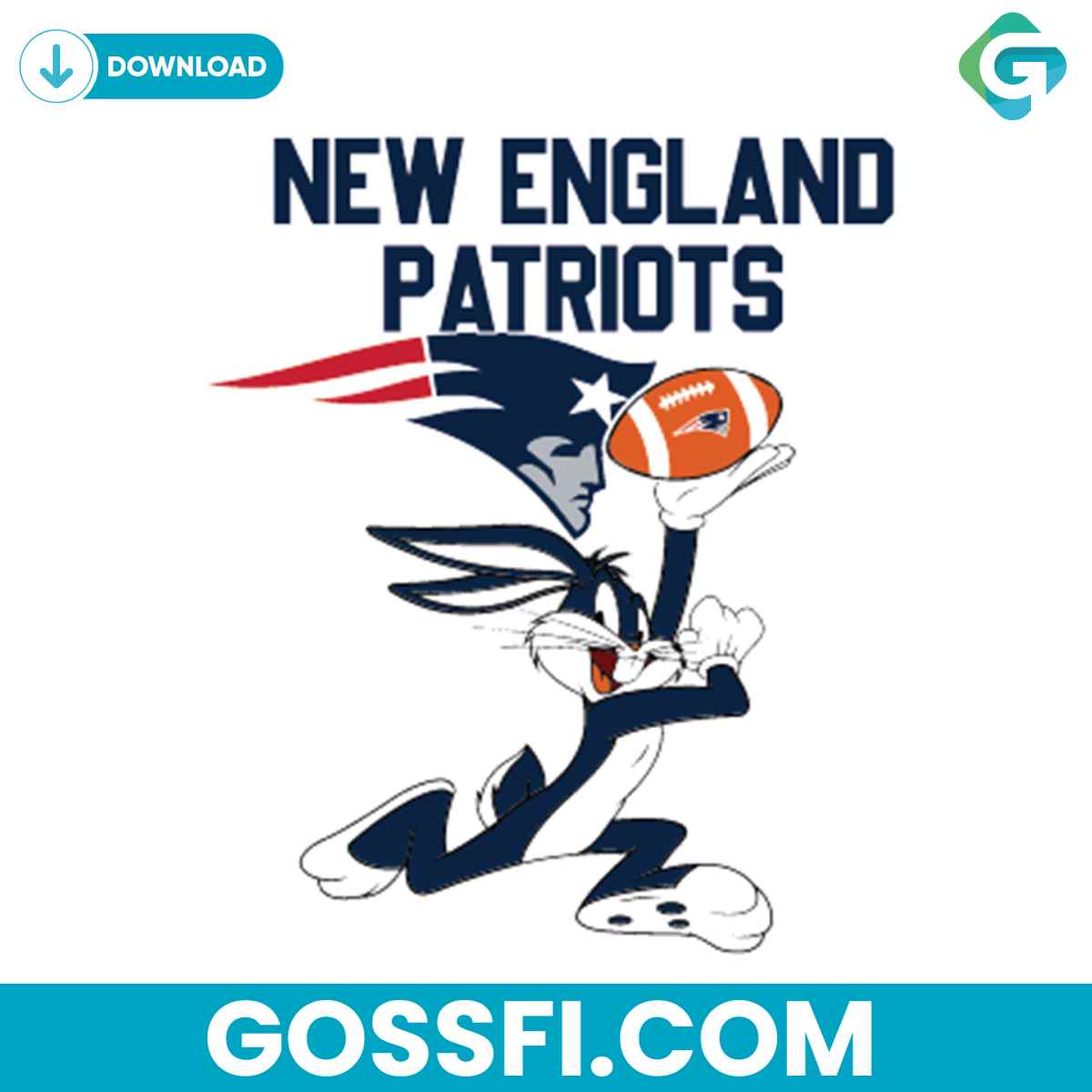 new-england-patriots-football-bunny-svg