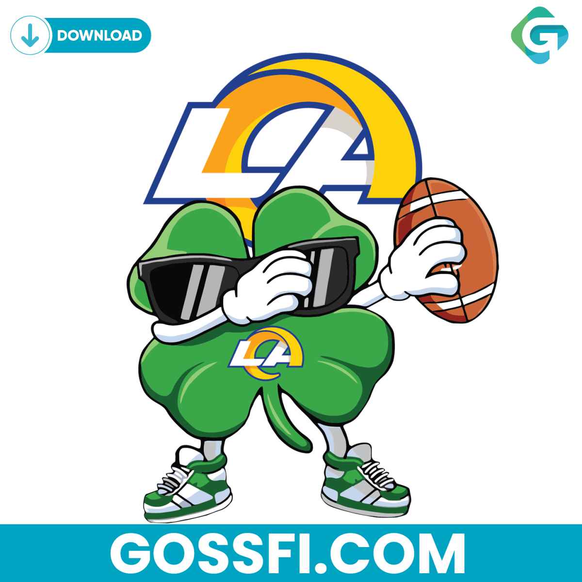 dabbing-shamrock-football-st-los-angeles-rams-svg