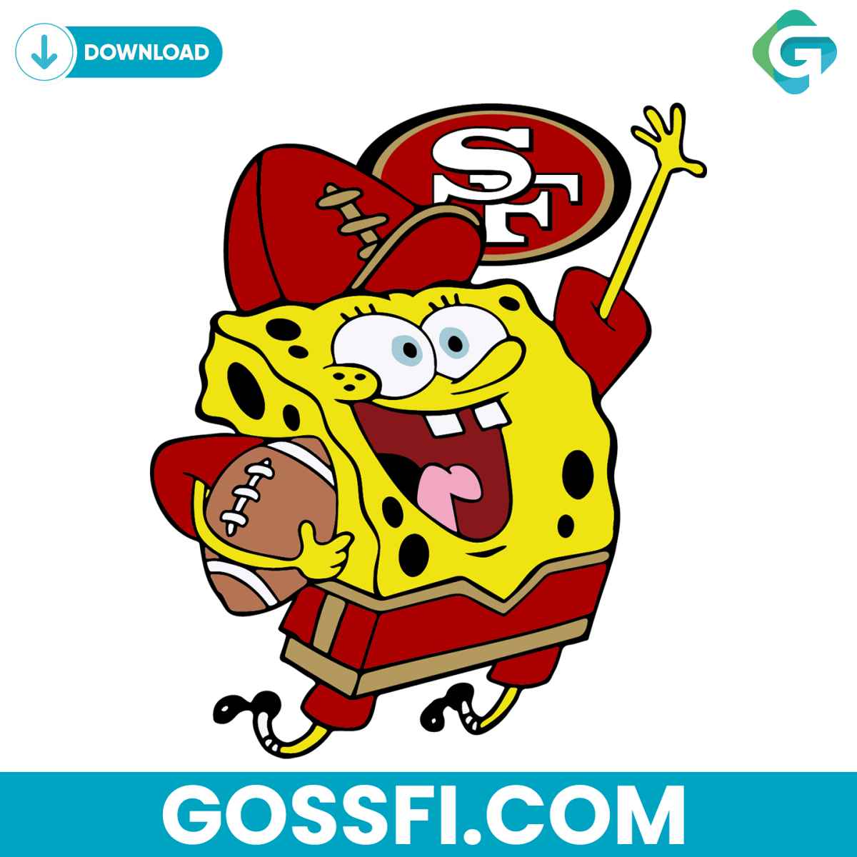 san-francisco-49ers-football-spongebob-svg