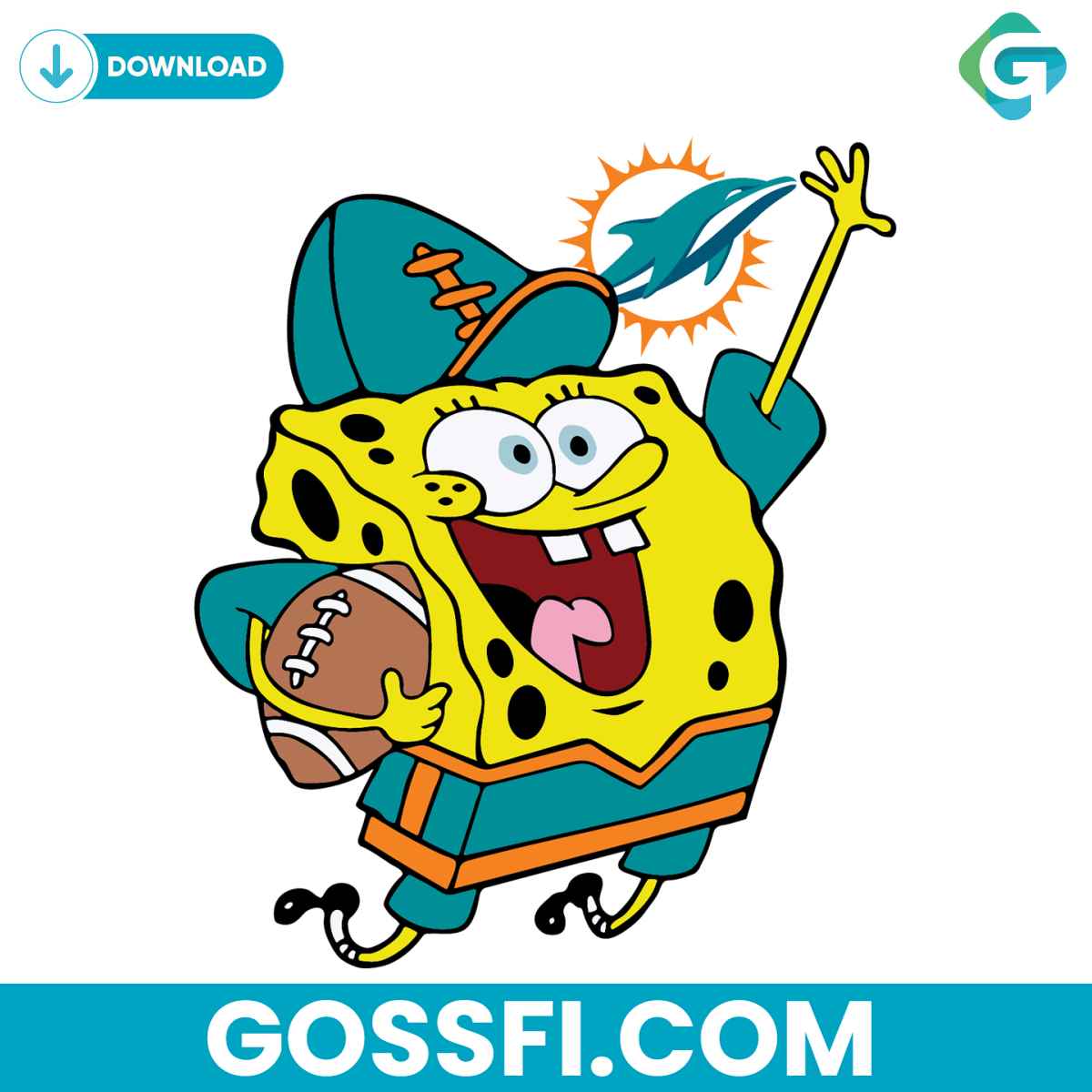 miami-dolphin-football-spongebob-svg