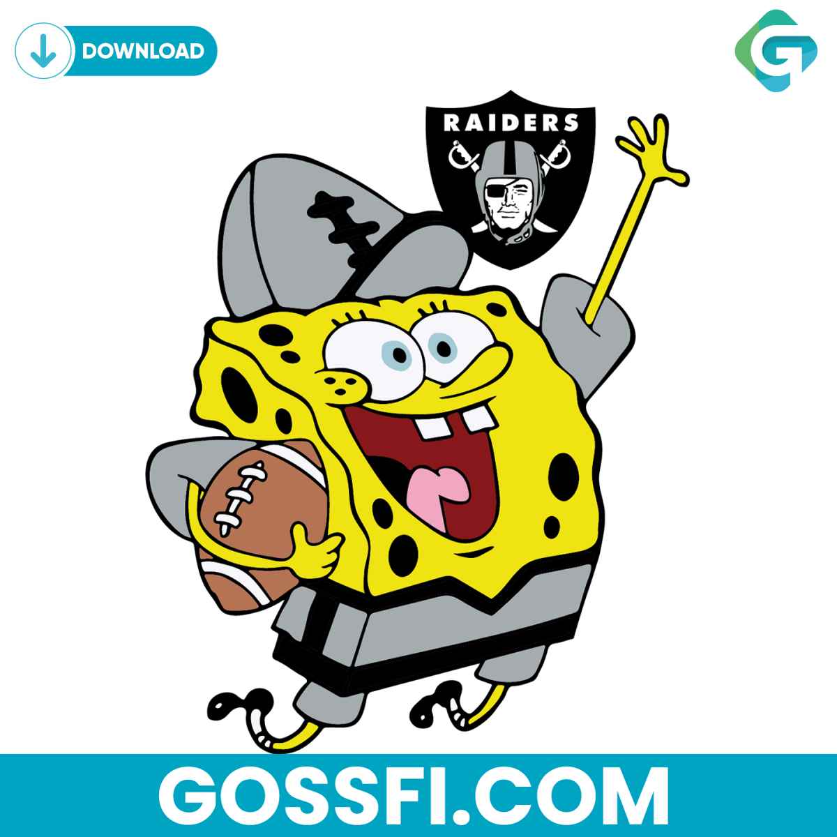 las-vegas-raiders-football-spongebob-svg