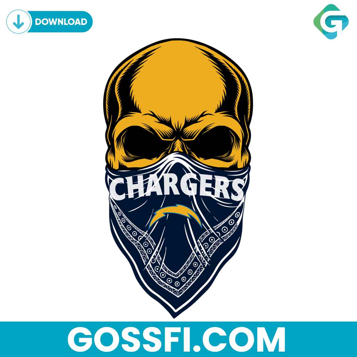 los-angeles-chargers-skull-svg-digital-download