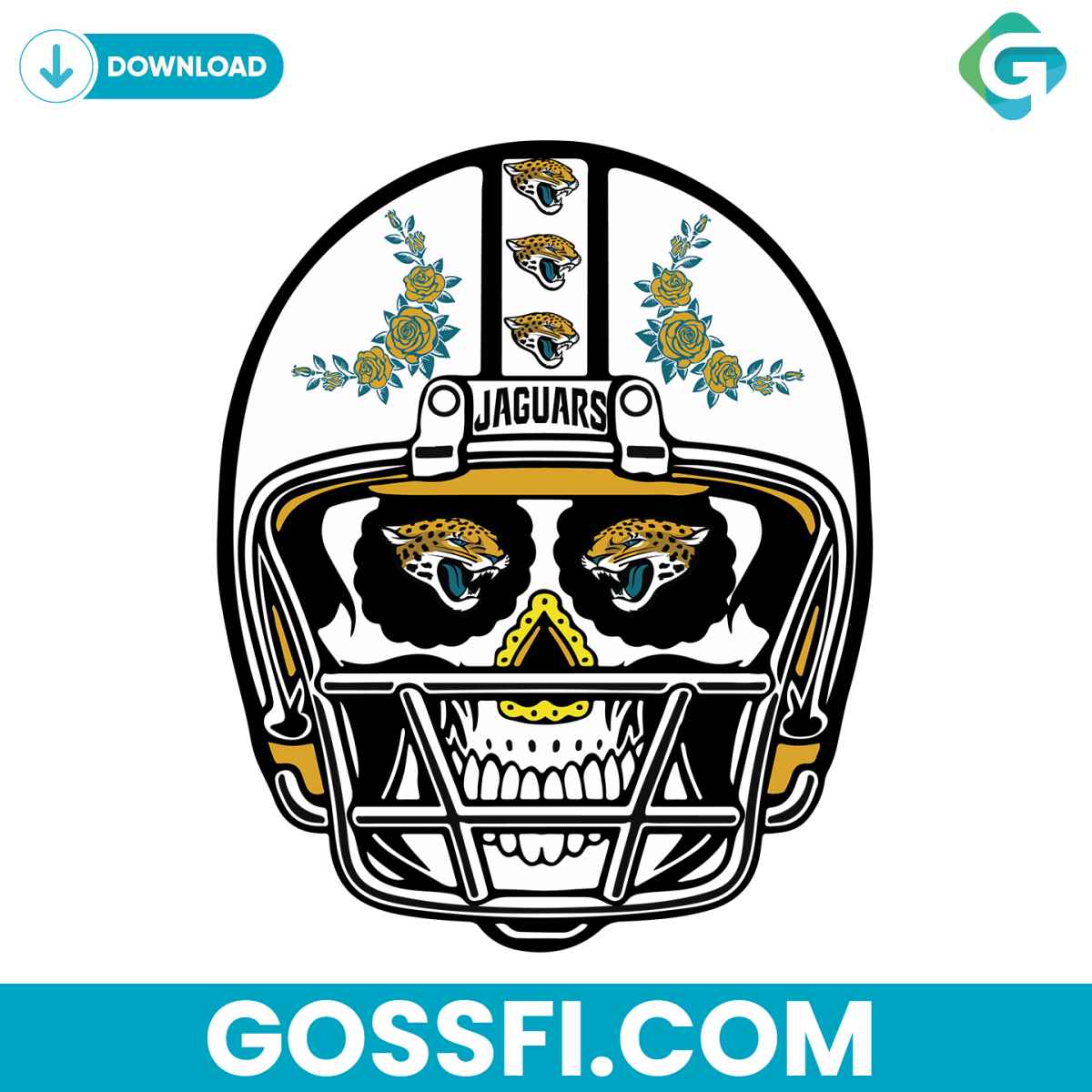 sugar-skull-jaguars-svg-digital-download