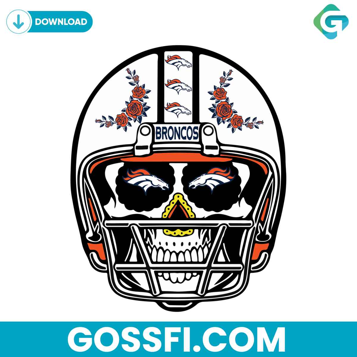 sugar-skull-broncos-svg-digital-download