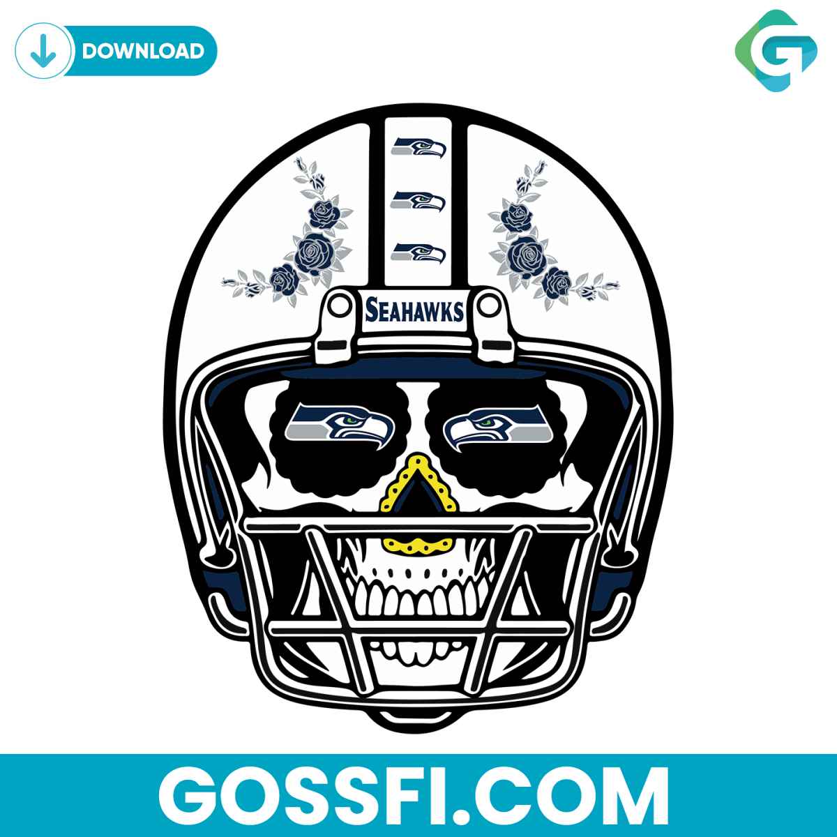 sugar-skull-seahawks-helmet-svg-digital-download