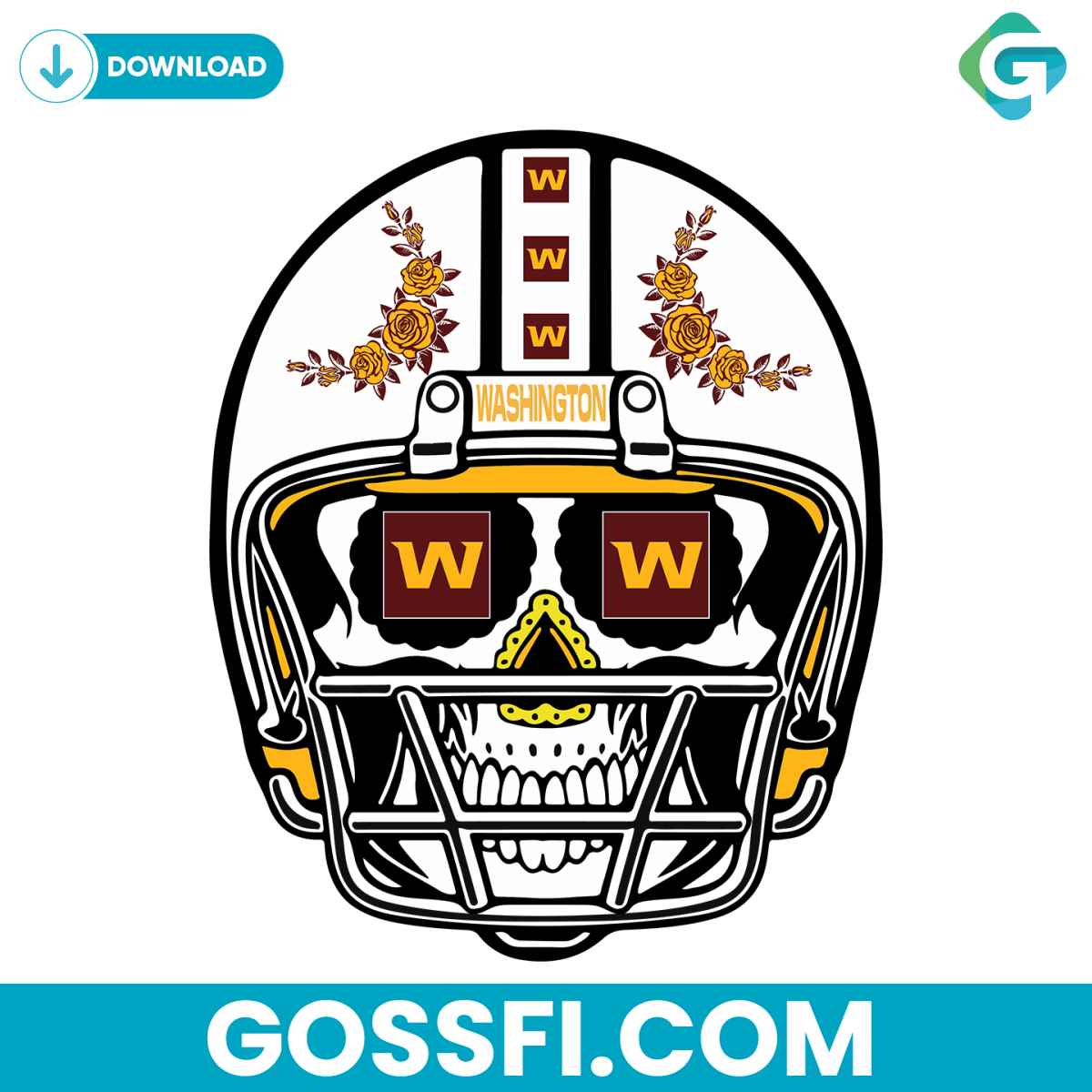 sugar-skull-washington-helmet-svg-digital-download