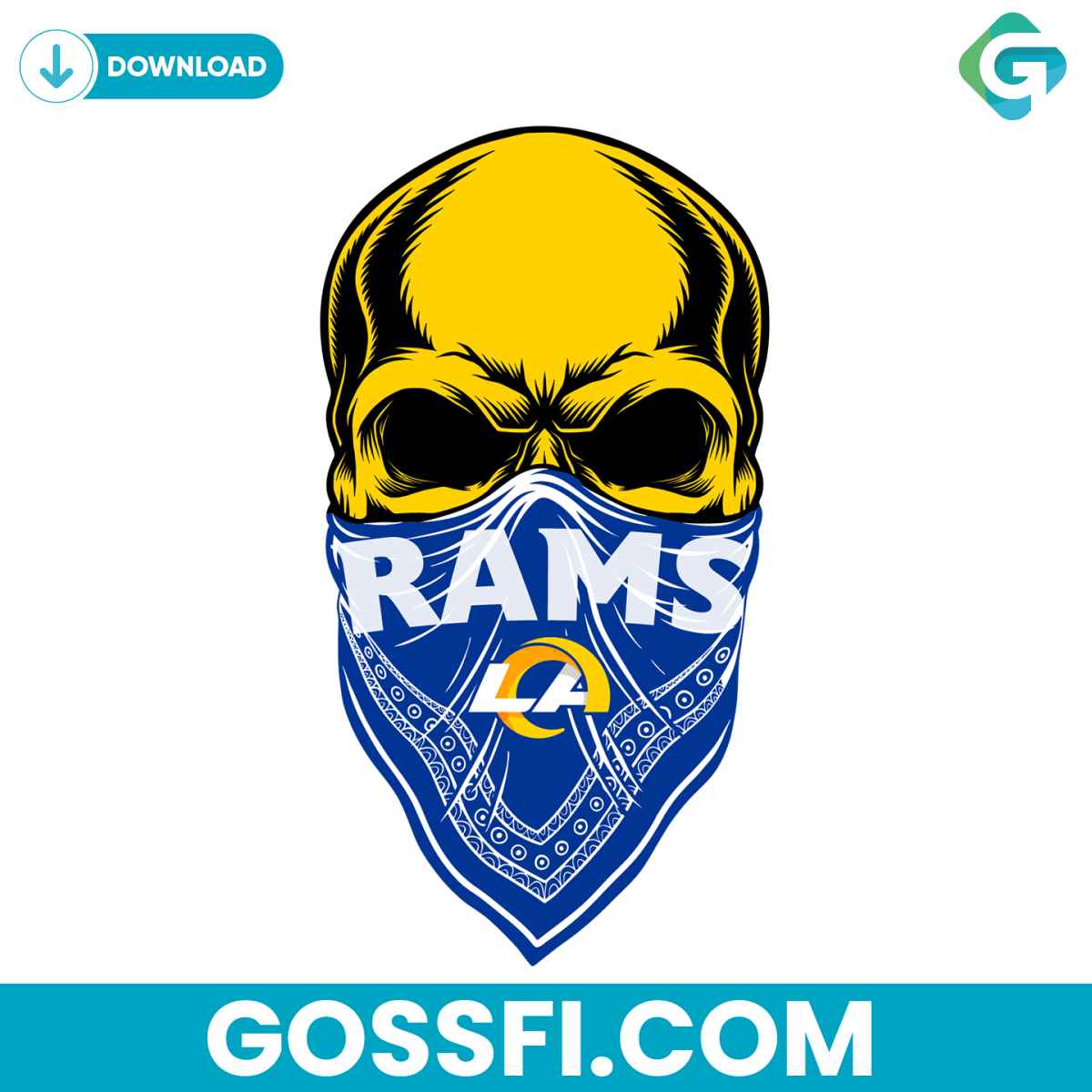 los-angeles-rams-skull-svg-digital-download