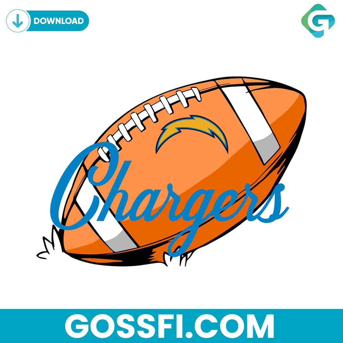 los-angeles-chargers-football-svg-digital-download
