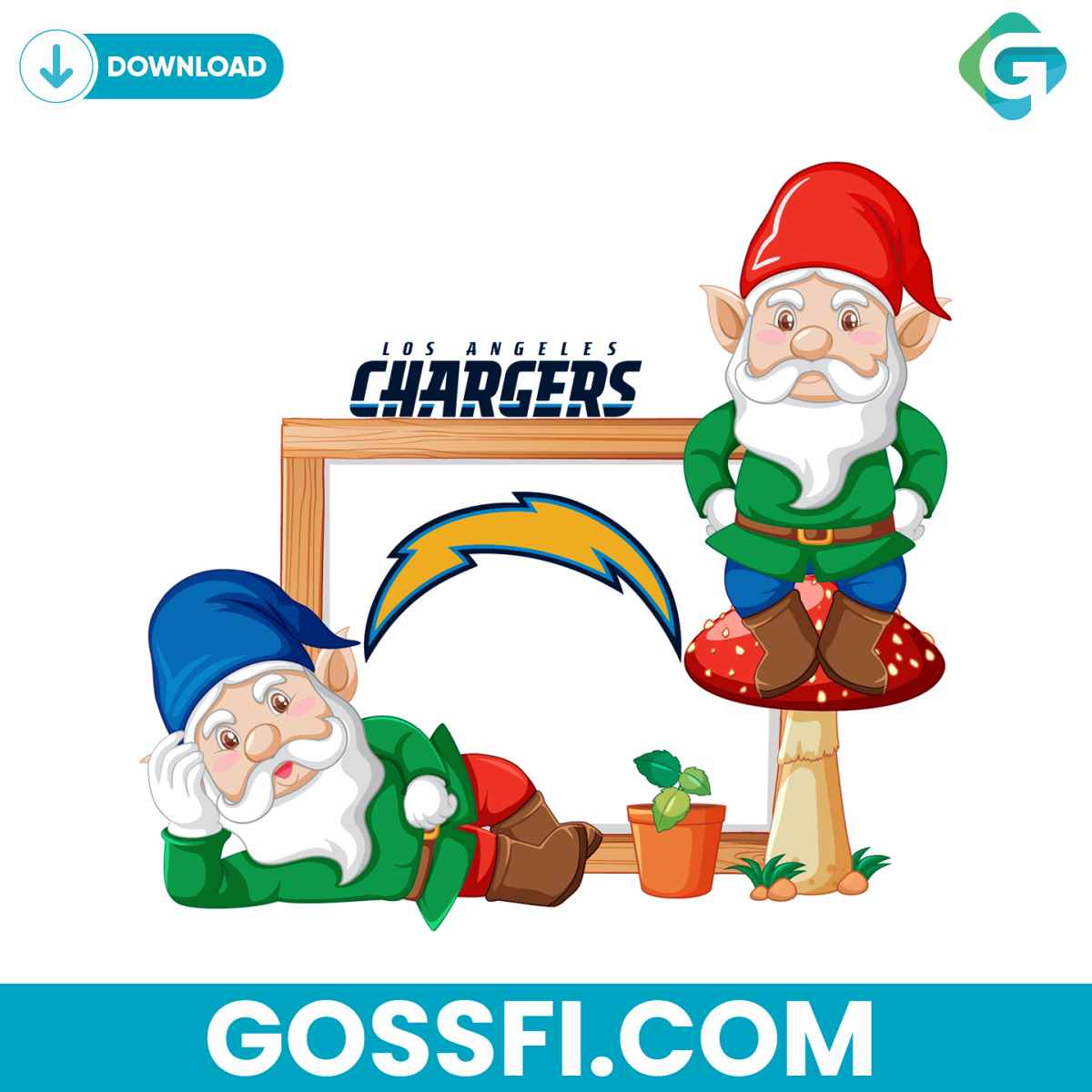 gnome-with-los-angeles-chargers-svg