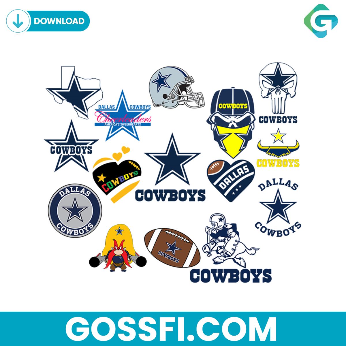 bundle-dallas-cowboys-football-svg