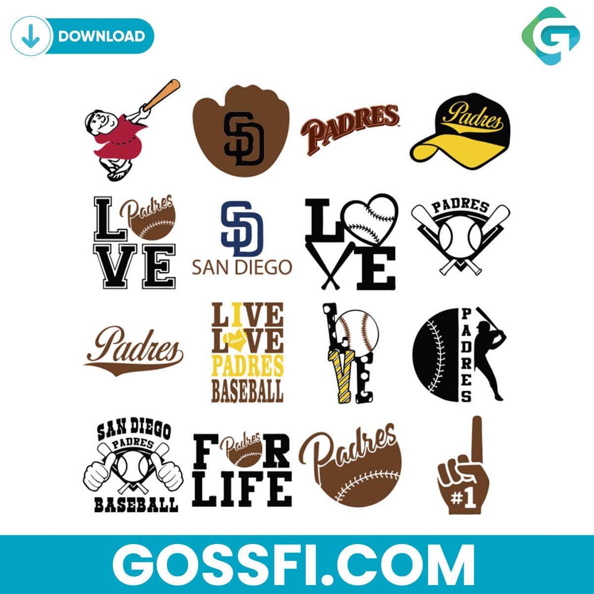 san-diego-padres-bundle-sport-baseball-svg
