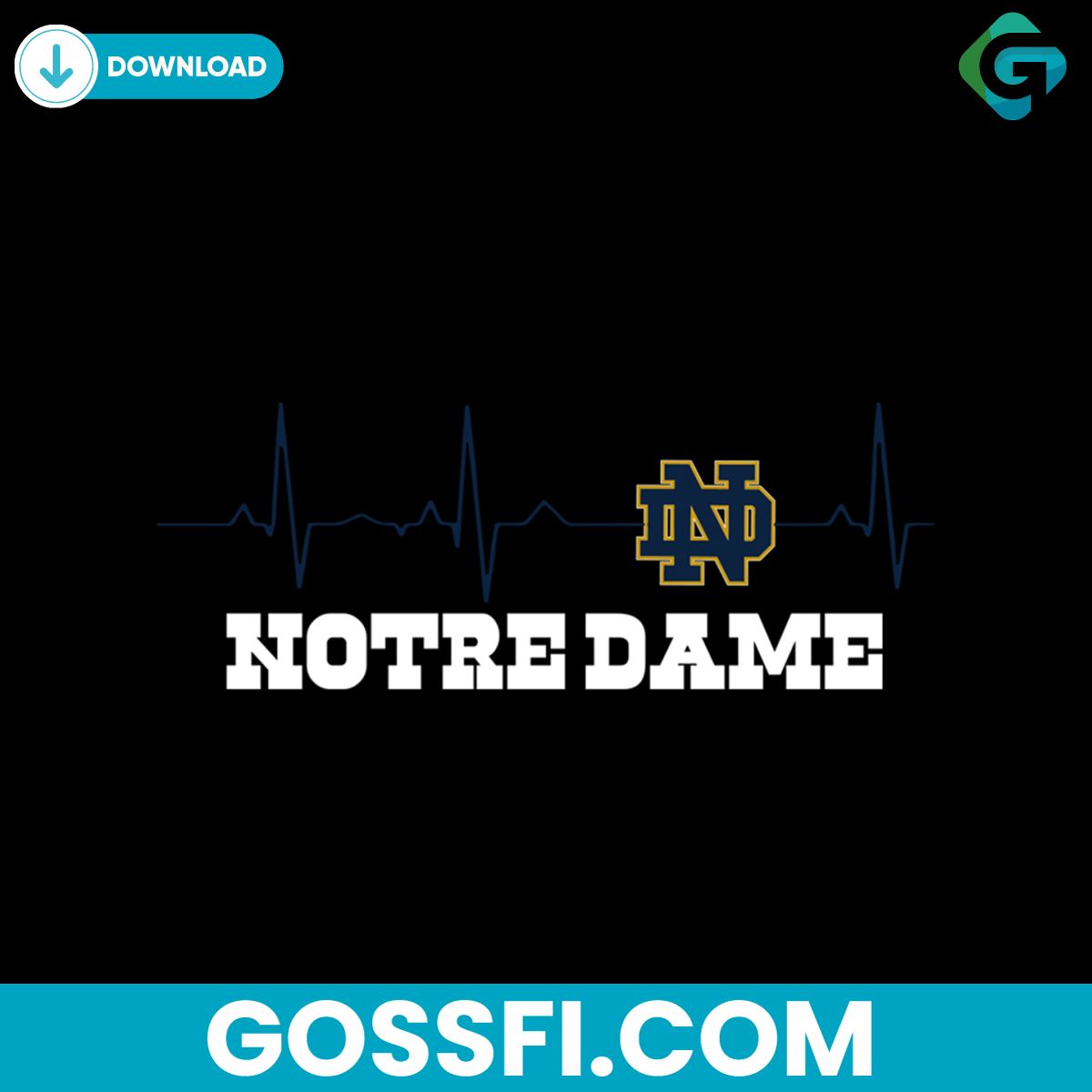 heartbeat-notre-dame-fighting-irish-svg