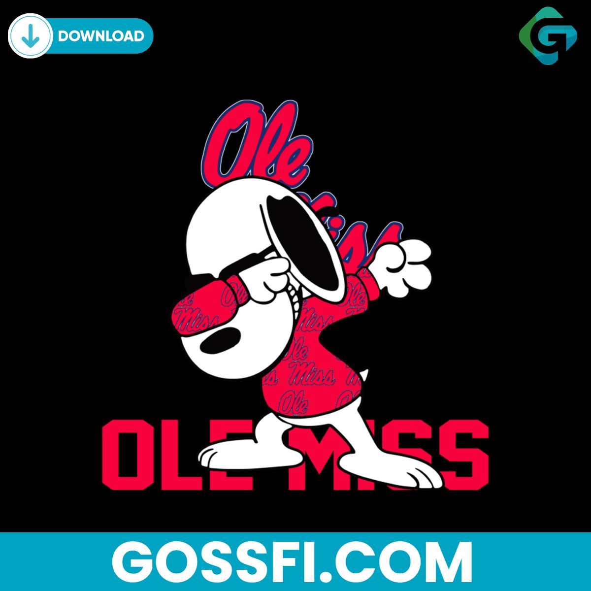 dabbing-snoopy-ole-miss-rebels-svg-digital-download