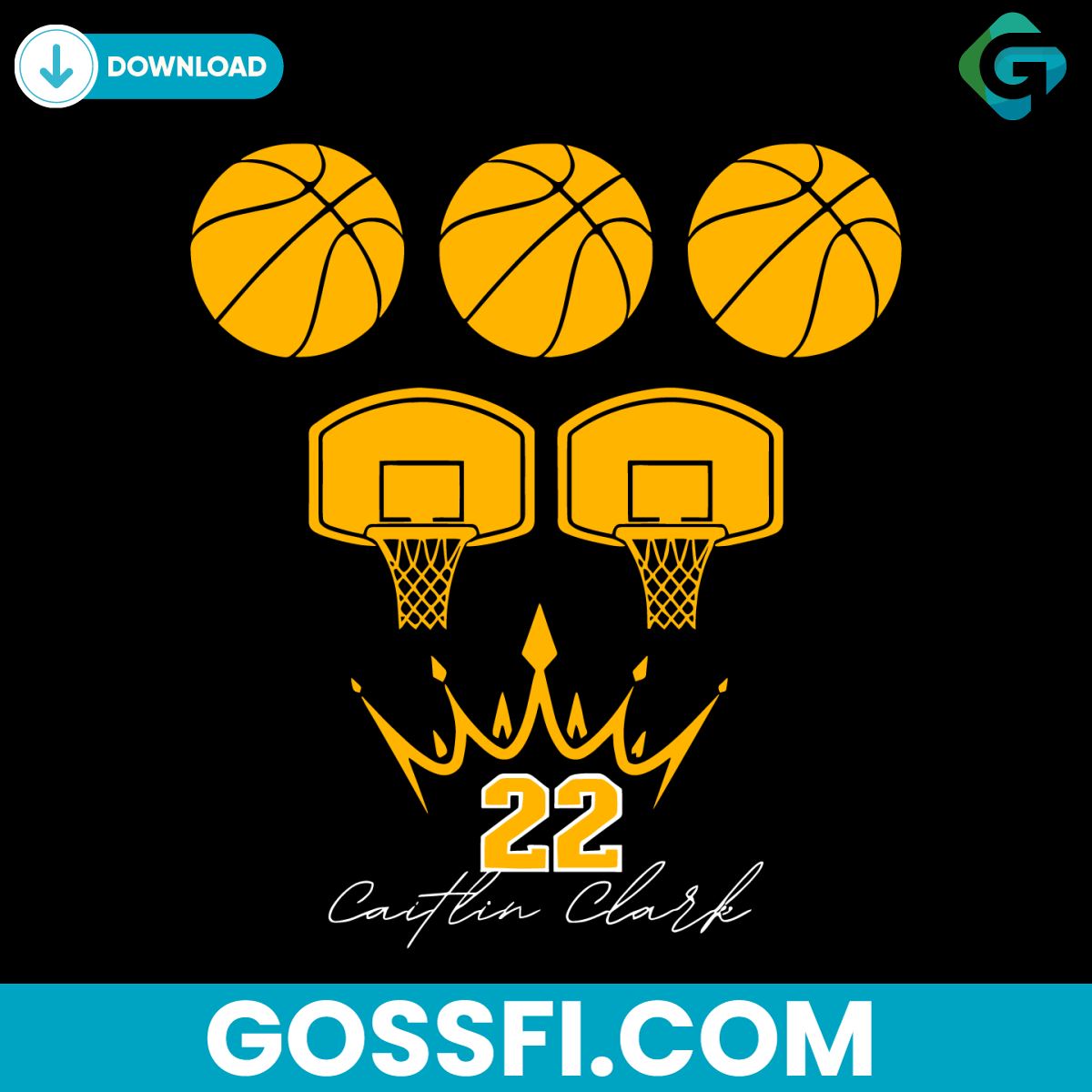 caitlin-clark-22-iowa-basketball-player-crown-svg