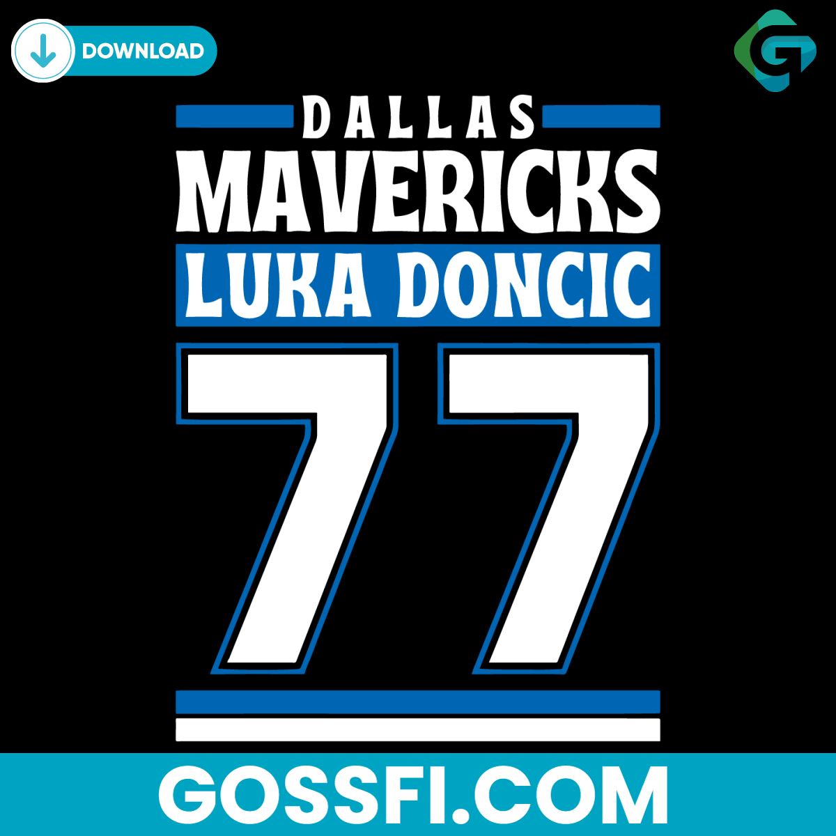 dallas-mavericks-luka-doncic-77-basketball-svg-digital-download